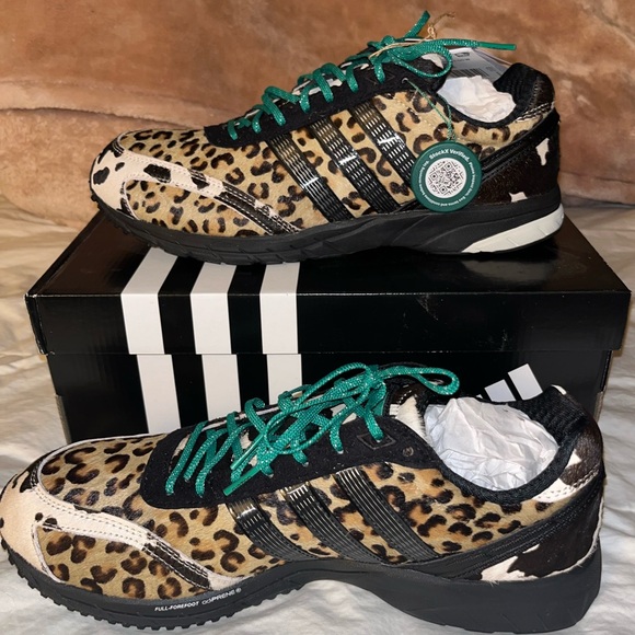 NWT Adidas ADIZERO ADIOS OG in Leopard and Cow, SIZE 10 - Picture 11 of 13